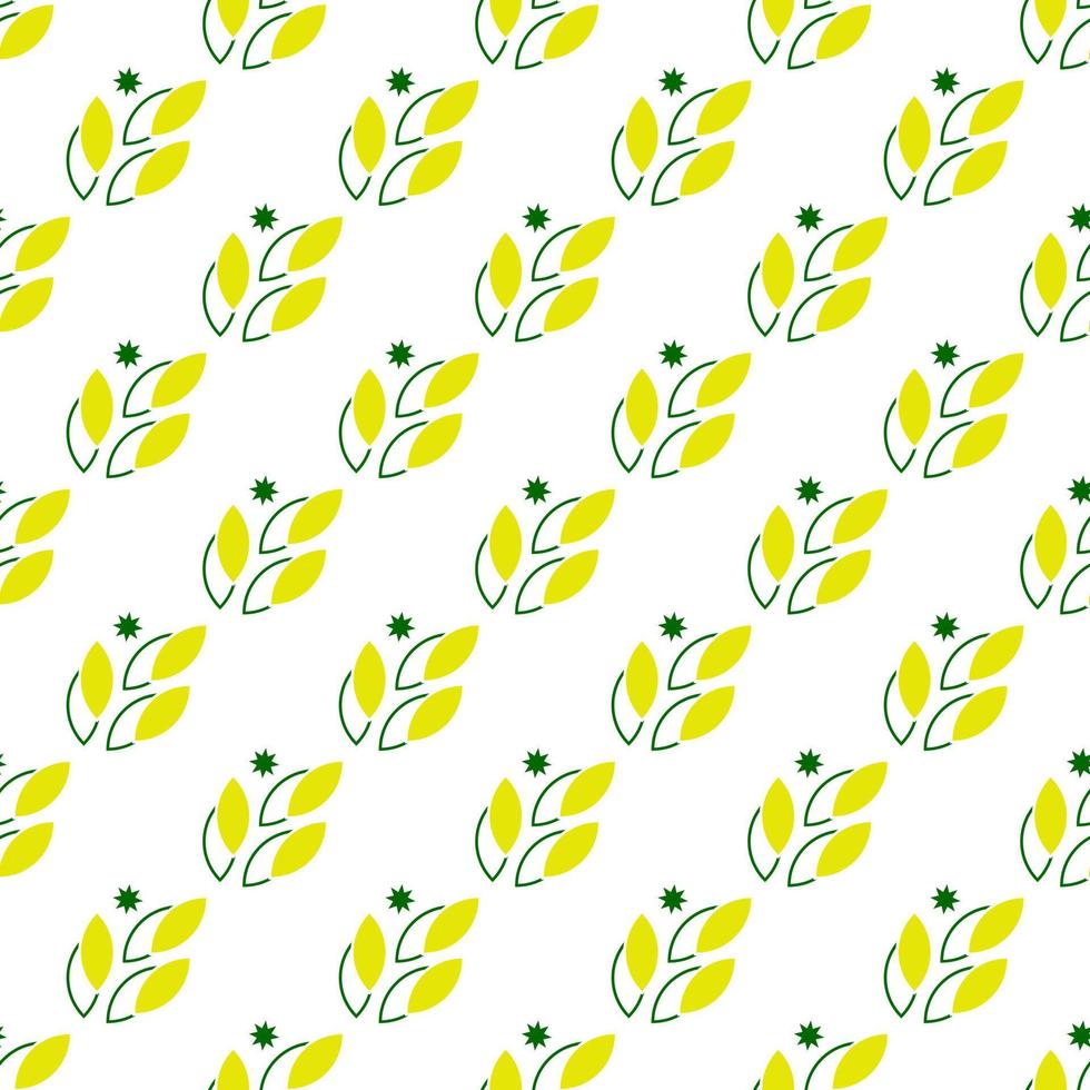 Seamless minimal flat leaves repeat pattern Design art illustration modern background decorative nature collection vector