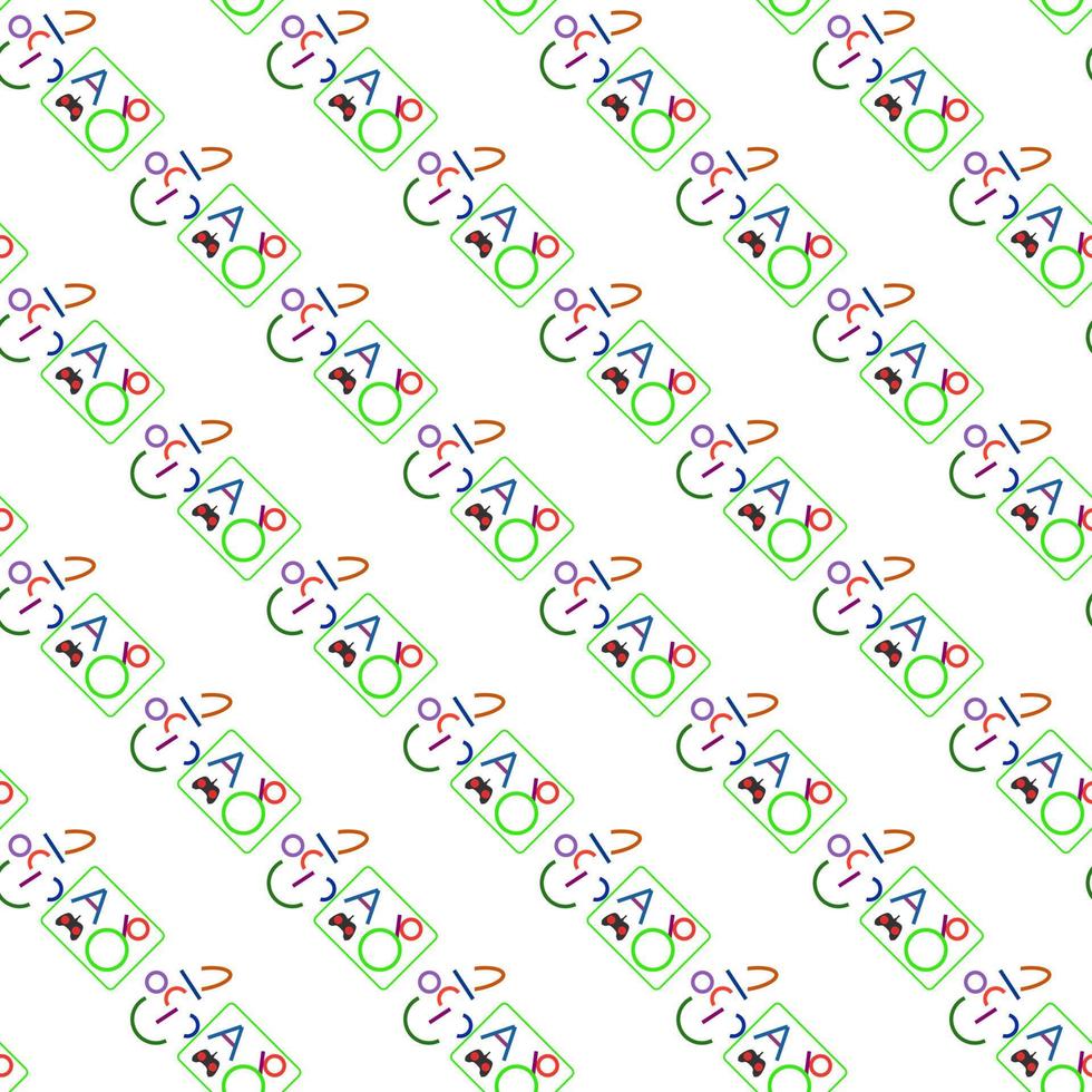 Seamless Kids doodle fabric repeat pattern design art collection illustration background pro download vector
