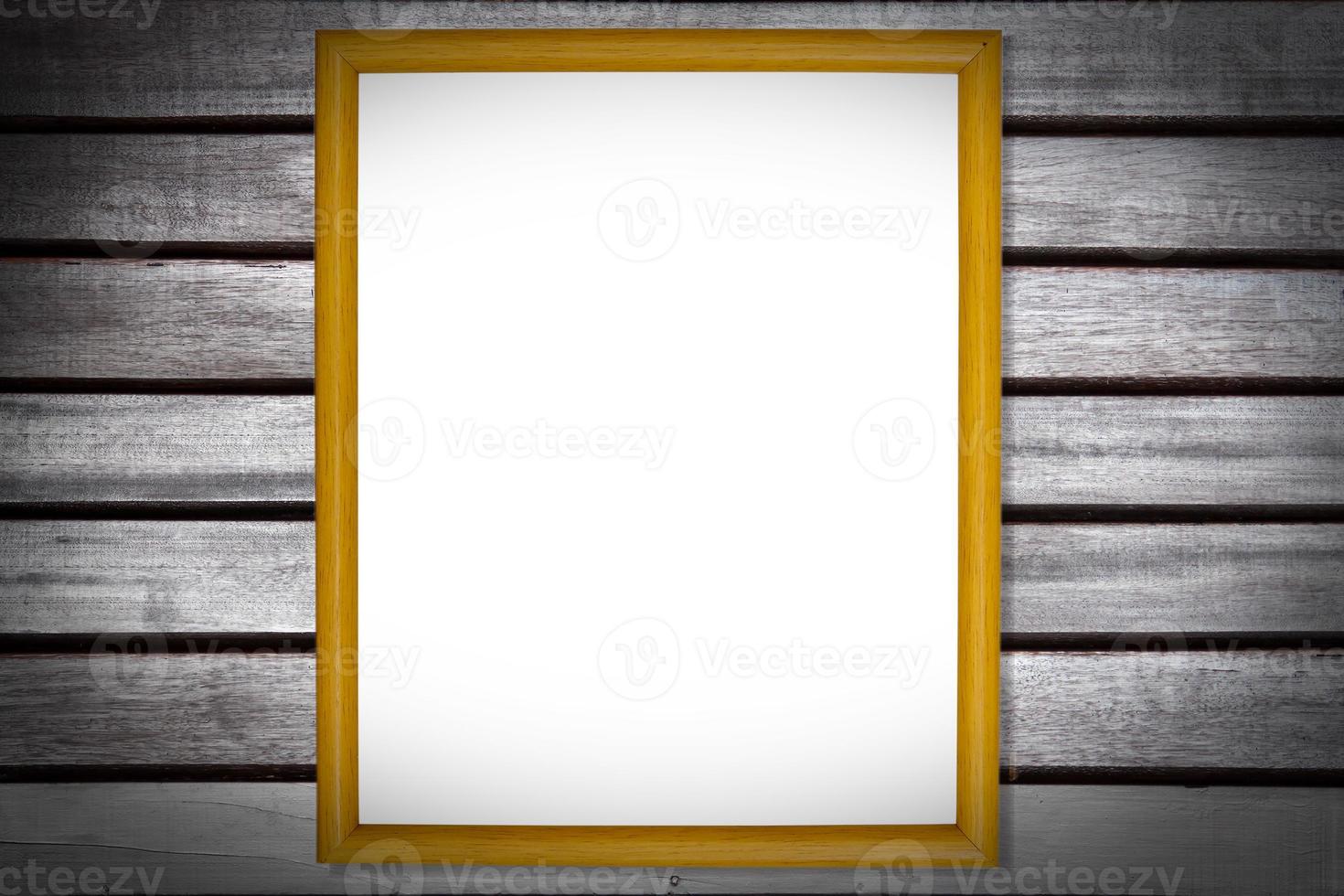 photo frame on Wood Texture Background