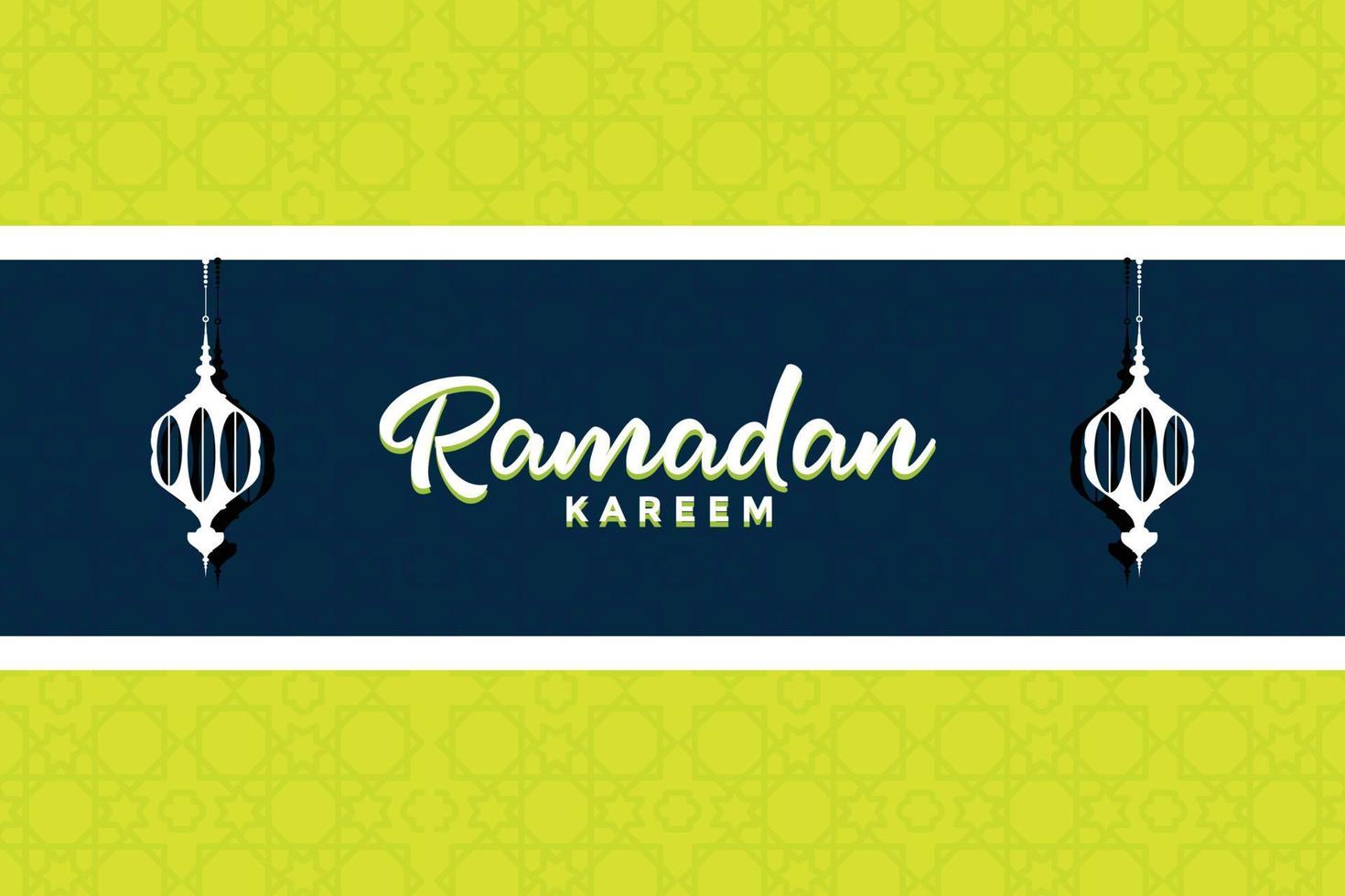 ilustración de vector de ramadan kareem para publicación de banner en redes sociales