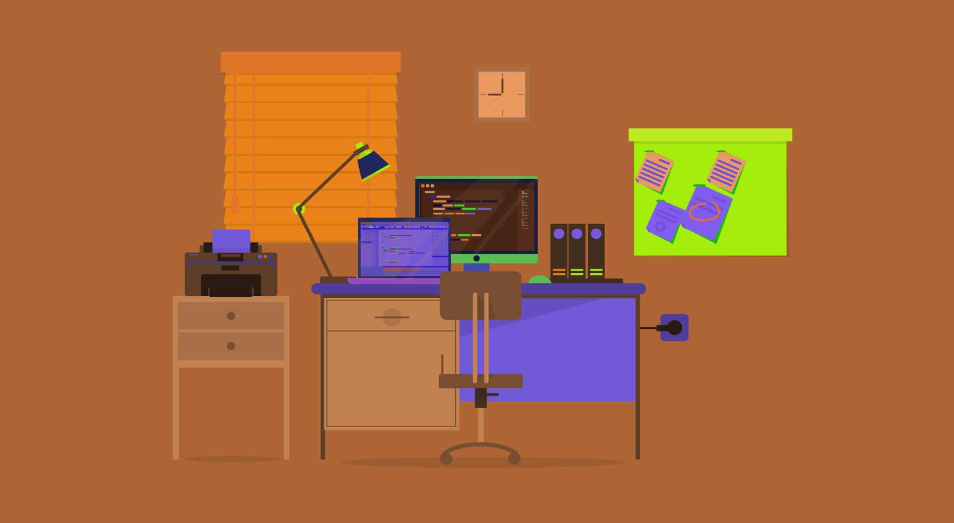 Programming room vector illustration for free 7200829 Vector Art at ...