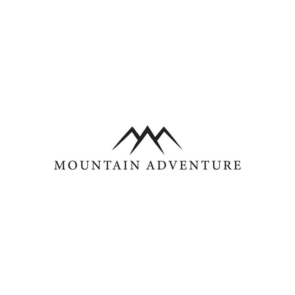 Simple Modern Mountain Logo Design Vector