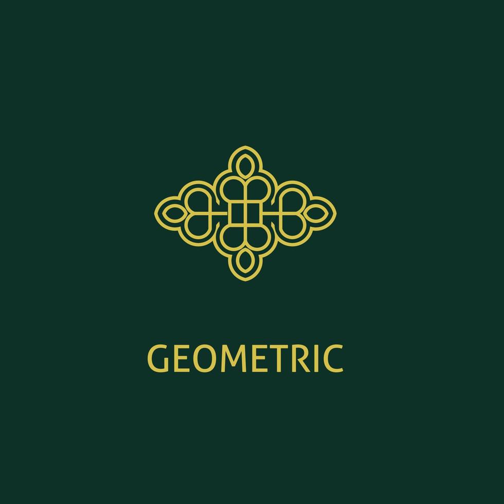 plantilla de logotipo geométrico abstracto de diseño de lujo en estilo lineal de moda. ilustración vectorial vector