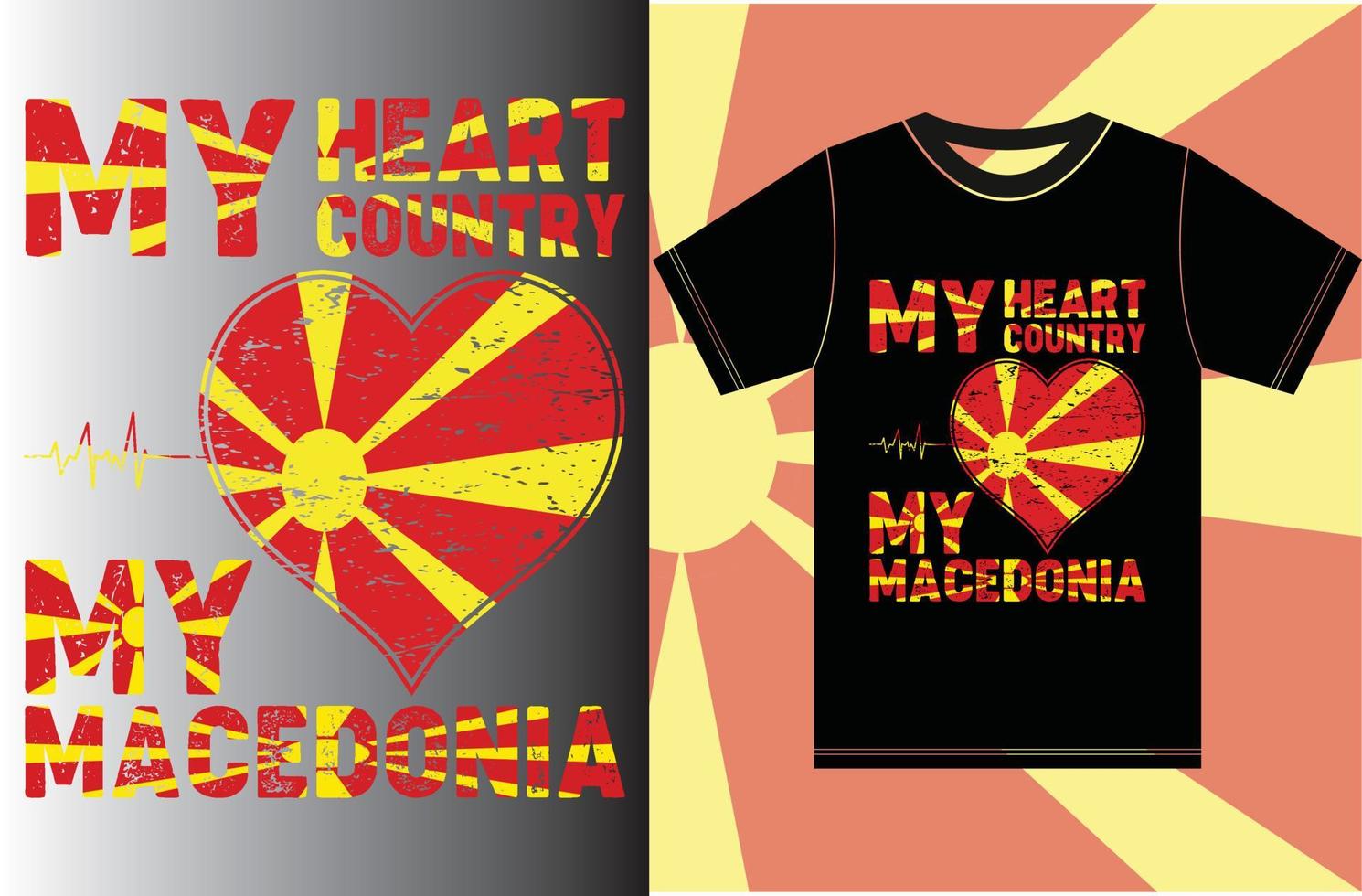 My Heart, My Country, My Macedonia. vector