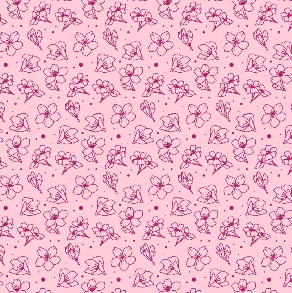 Cherry Blossoms Background Pattern vector