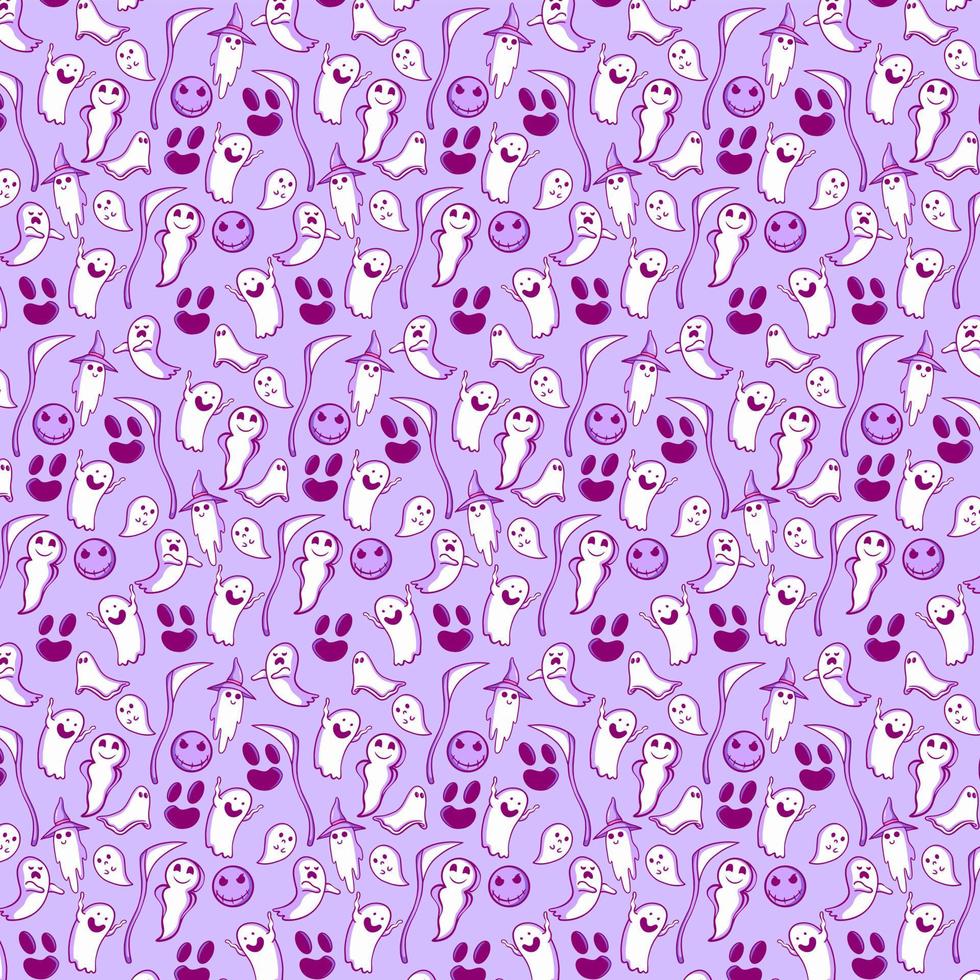 Ghost Cartoon Pattern Background vector