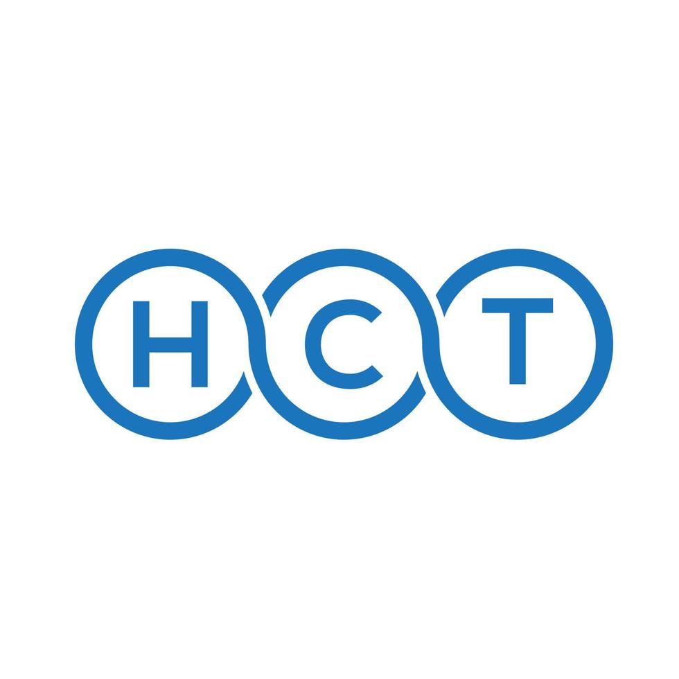 diseño de logotipo de letra hct sobre fondo blanco. concepto de logotipo de letra de iniciales creativas hct. diseño de letras hct. vector