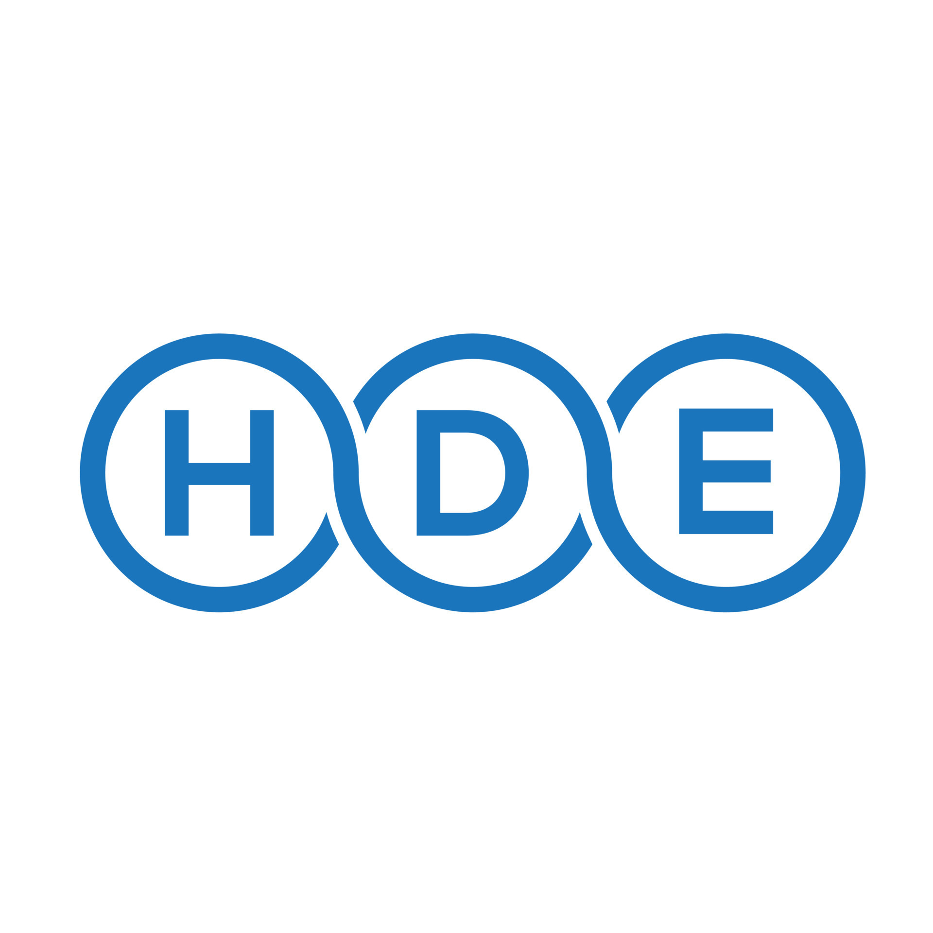 HDE letter logo design on white background. HDE creative initials ...