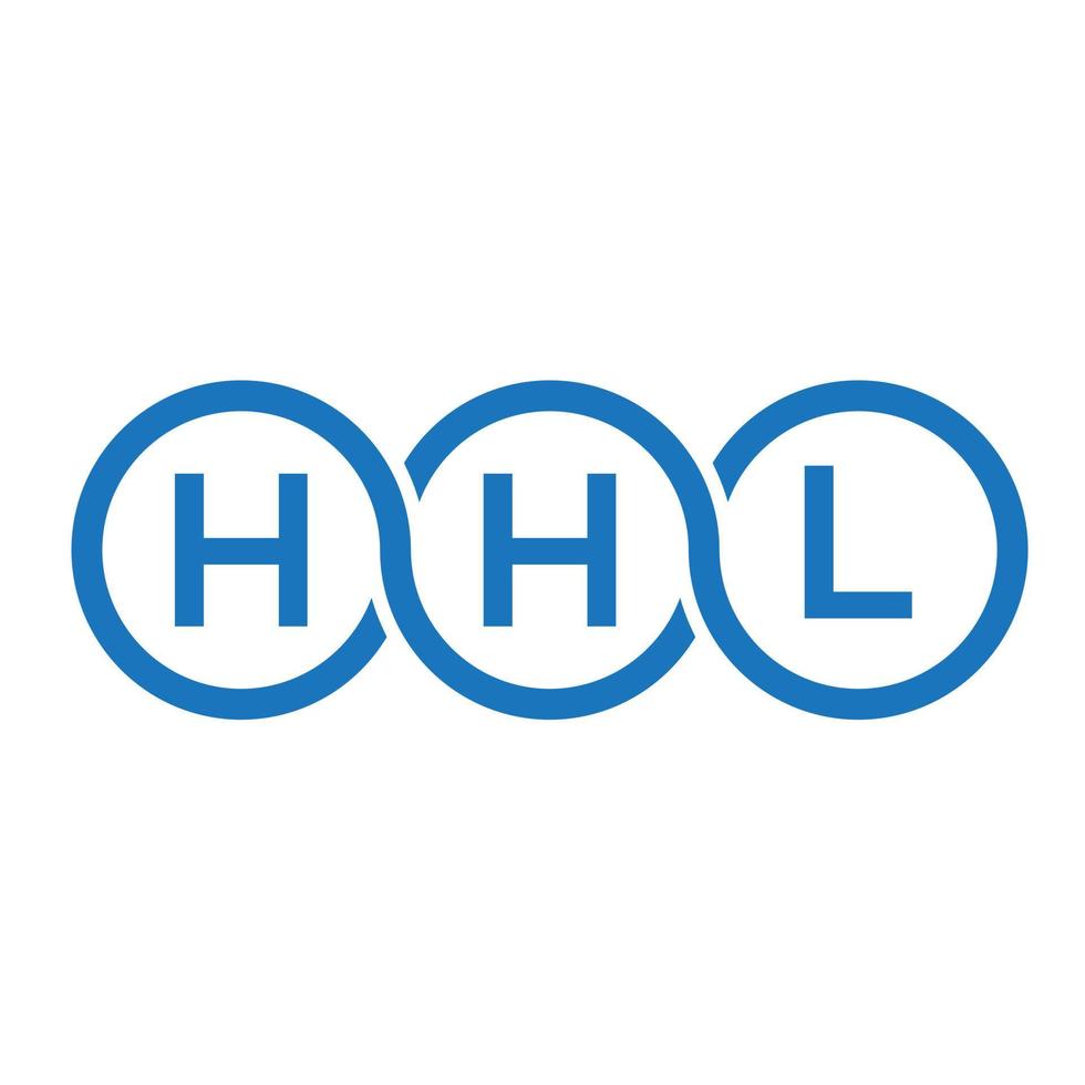 HHL letter logo design on white background. HHL creative initials letter logo concept. HHL letter design. vector