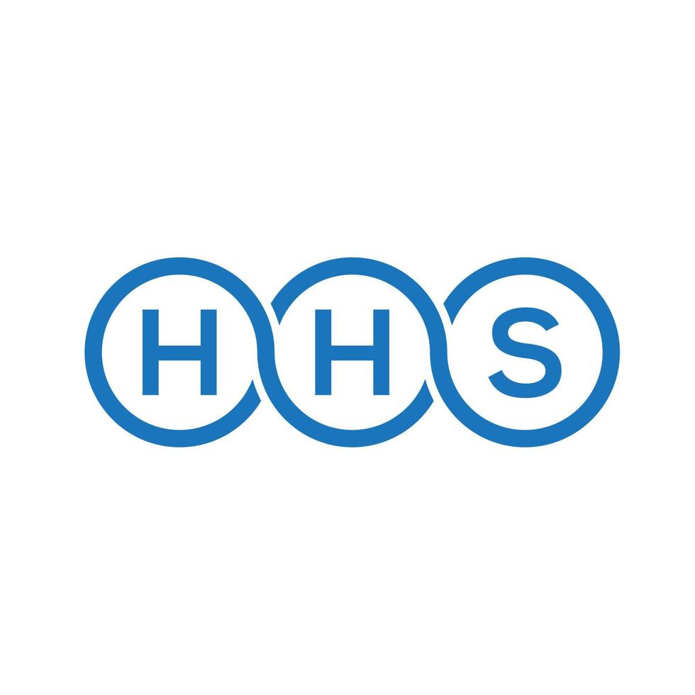 diseño del logotipo de la letra hhs sobre fondo blanco. concepto de logotipo de letra de iniciales creativas hhs. diseño de letras hhs. vector