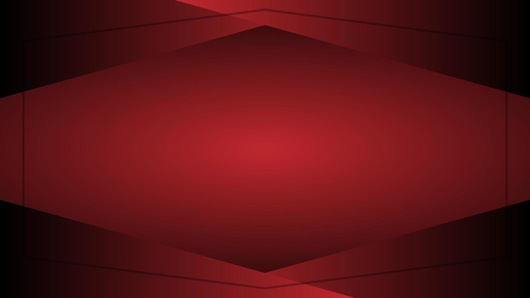 Abstract banner background with red shapes frame vector