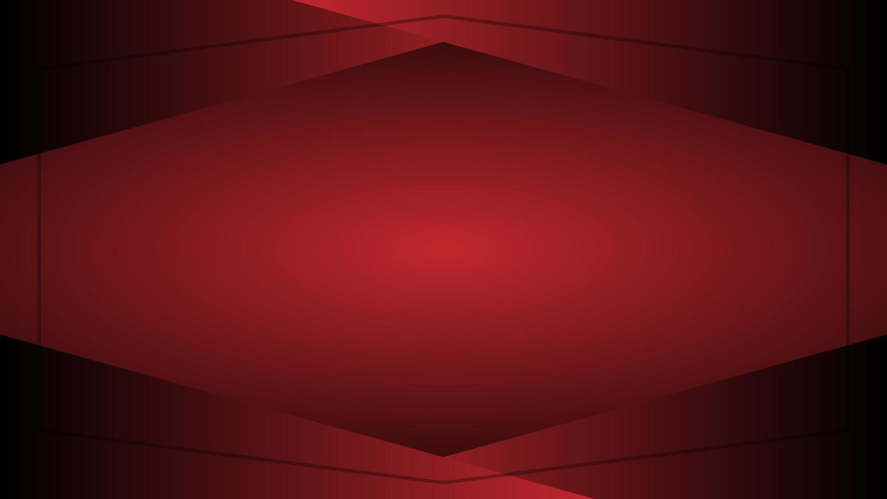 Abstract banner background with red shapes frame vector