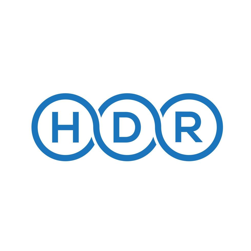 HDR letter logo design on white background. HDR creative initials letter logo concept. HDR letter design. vector