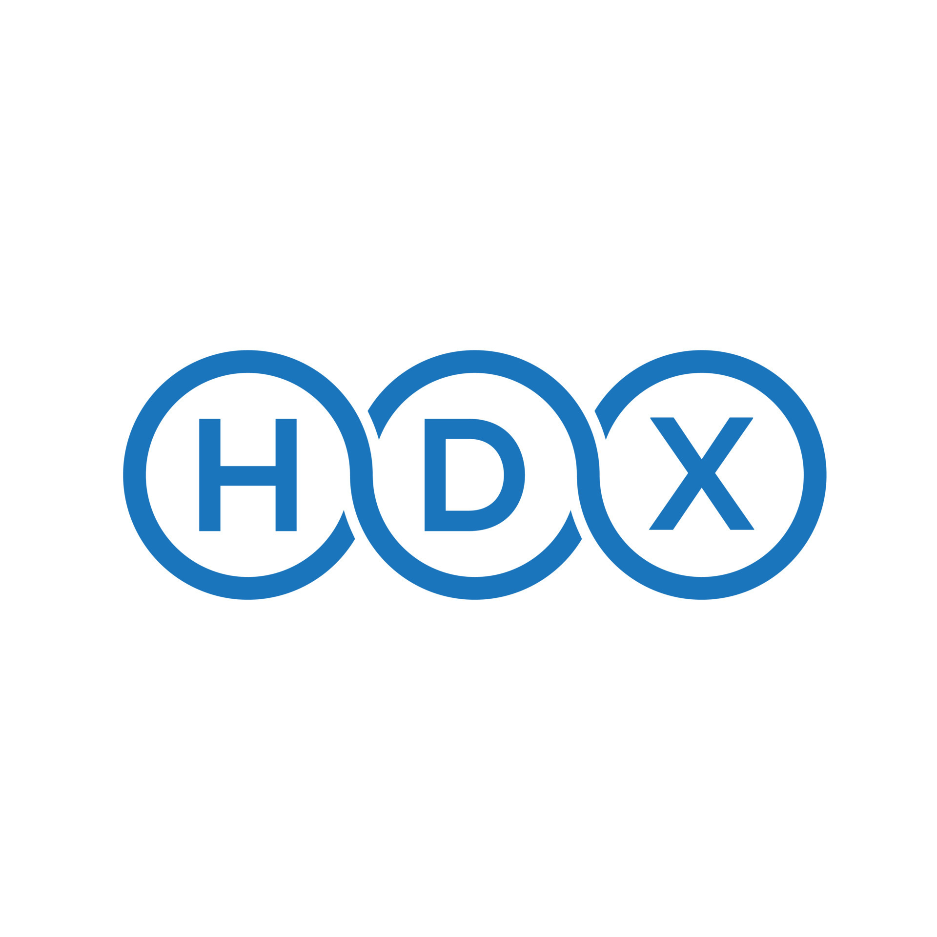 HDX letter logo design on white background. HDX creative initials ...