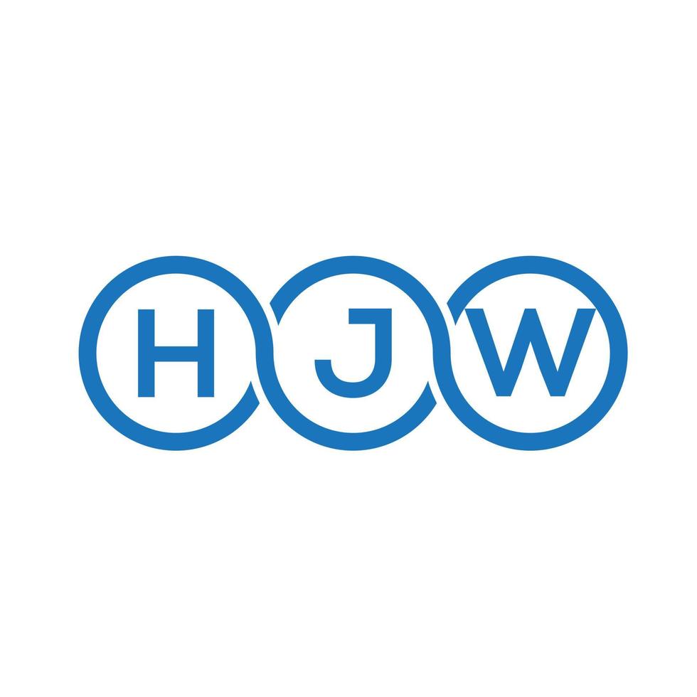 HJW letter logo design on white background. HJW creative initials letter logo concept. HJW letter design. vector