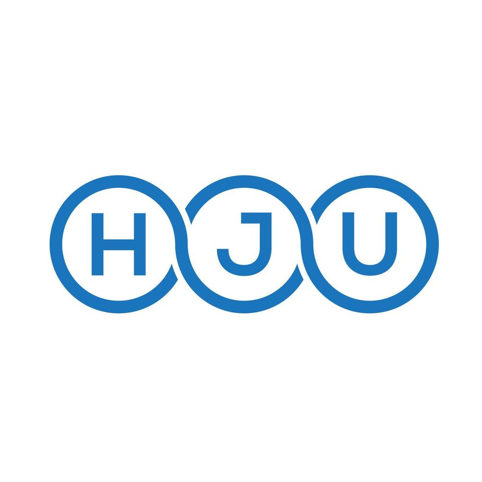 concepto de logotipo de letra de iniciales creativas hju. diseño de la letra hju. diseño del logotipo de la letra hju sobre fondo blanco. concepto de logotipo de letra de iniciales creativas hju. diseño de letras hju. vector