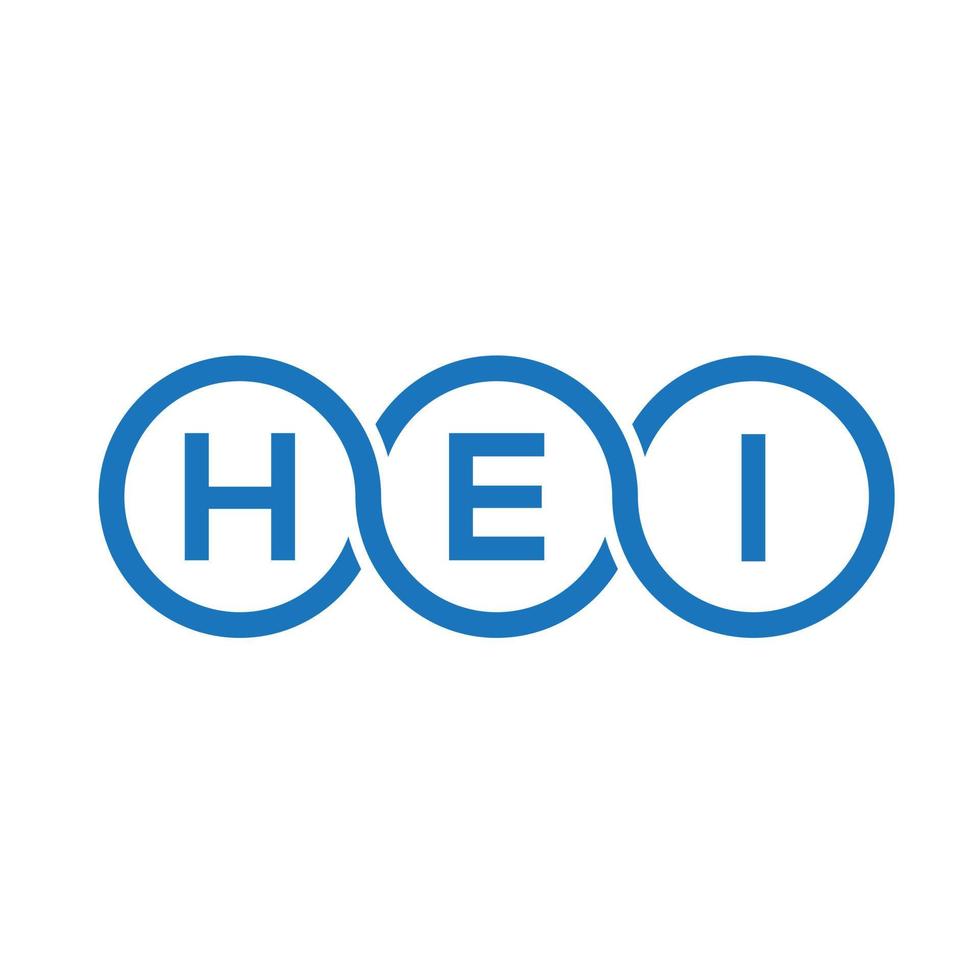 HEI letter logo design on white background. HEI creative initials letter logo concept. HEI letter design. vector