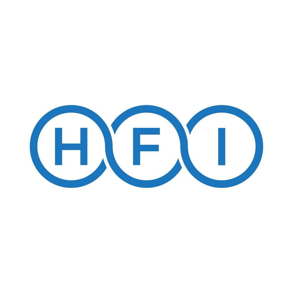 diseño de logotipo de letra hfi sobre fondo blanco. concepto de logotipo de letra de iniciales creativas hfi. diseño de letras hfi. vector
