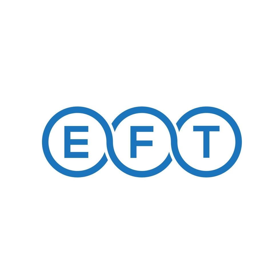 diseño de logotipo de letra eft sobre fondo negro.concepto de logotipo de letra de iniciales creativas eft.diseño de letra vectorial eft. vector