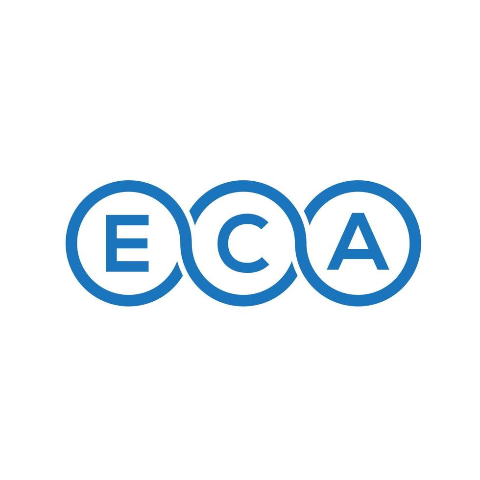 diseño de logotipo de letra eca sobre fondo negro.concepto de logotipo de letra inicial creativa eca.diseño de letra vectorial eca. vector