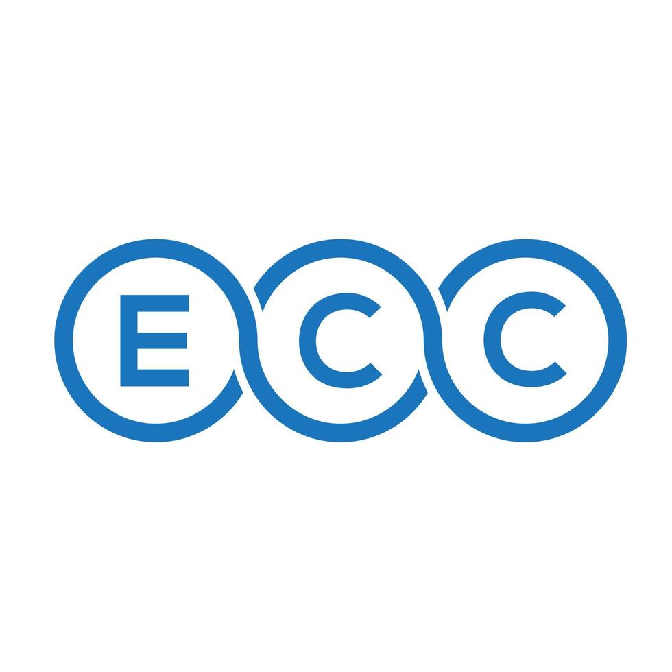 diseño de logotipo de letra ecc sobre fondo negro. concepto de logotipo de letra inicial creativa ecc. diseño de carta vectorial ecc. vector