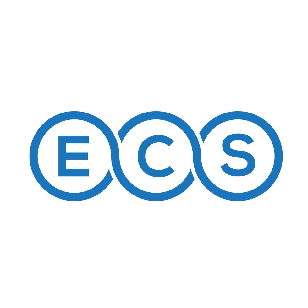 ECS letter logo design on black background.ECS creative initials letter logo concept.ECS vector letter design.