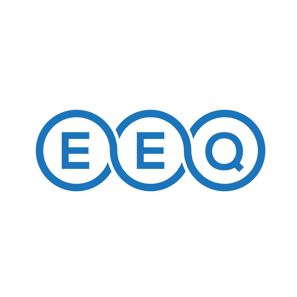 diseño de logotipo de letra eeq sobre fondo negro.eeq concepto de logotipo de letra inicial creativa.diseño de letra vectorial eeq. vector