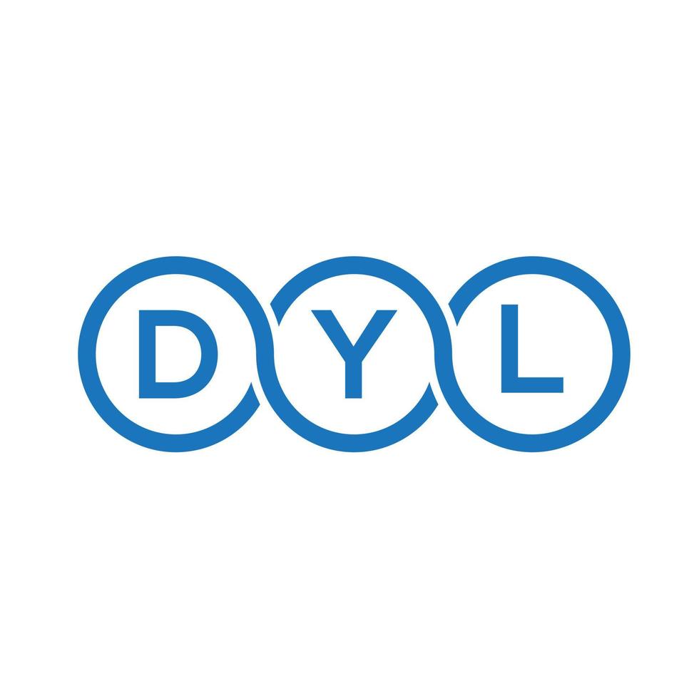 DYL letter logo design on black background.DYL creative initials ...