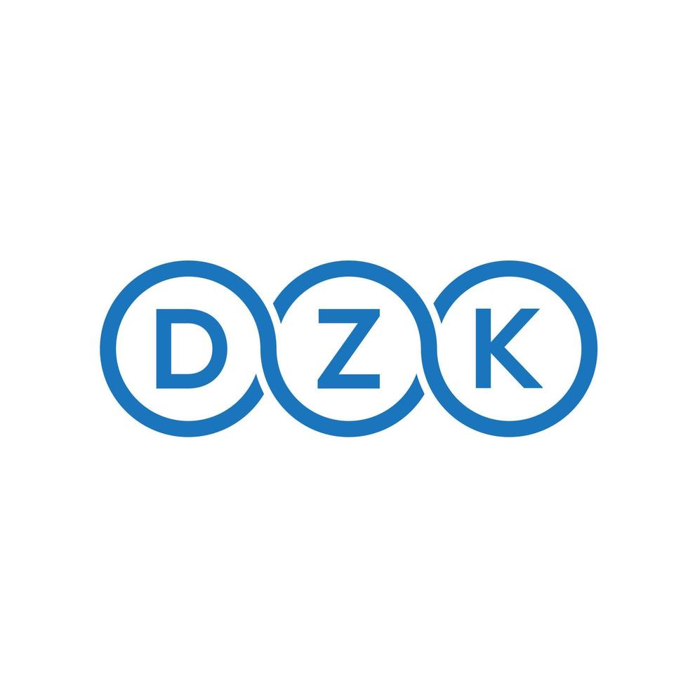 diseño de logotipo de letra dzk sobre fondo negro.concepto de logotipo de letra inicial creativa dzk.diseño de letra vectorial dzk. vector