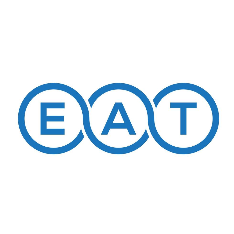 EAT letter logo design on black background.EAT creative initials letter logo concept.EAT vector letter design.