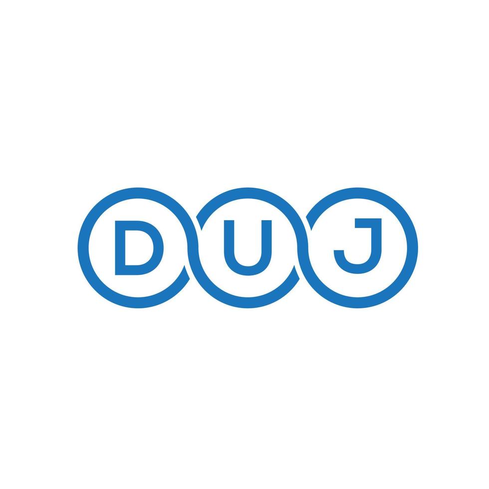 diseño de logotipo de letra duj sobre fondo negro.concepto de logotipo de letra de iniciales creativas duj.diseño de letra vectorial duj. vector