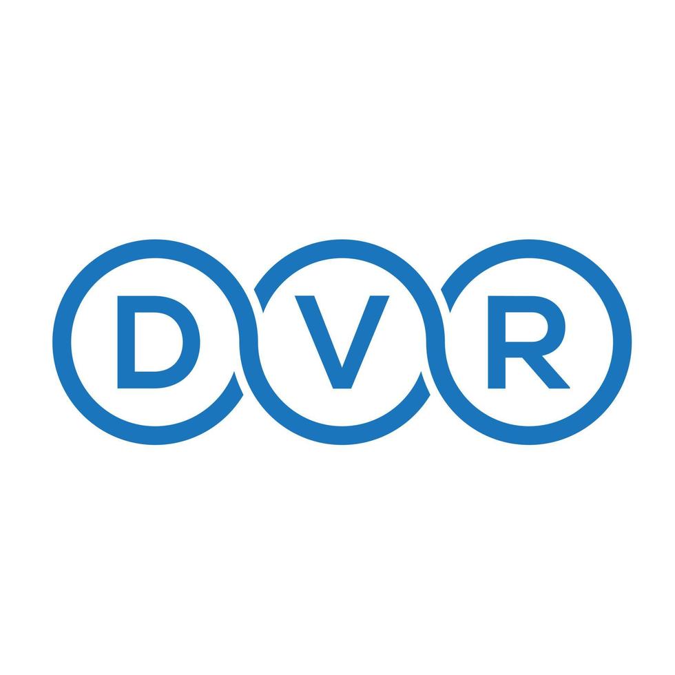 diseño de logotipo de letra dvr sobre fondo negro. concepto de logotipo de letra inicial creativa dvr. diseño de letra vectorial dvr. vector