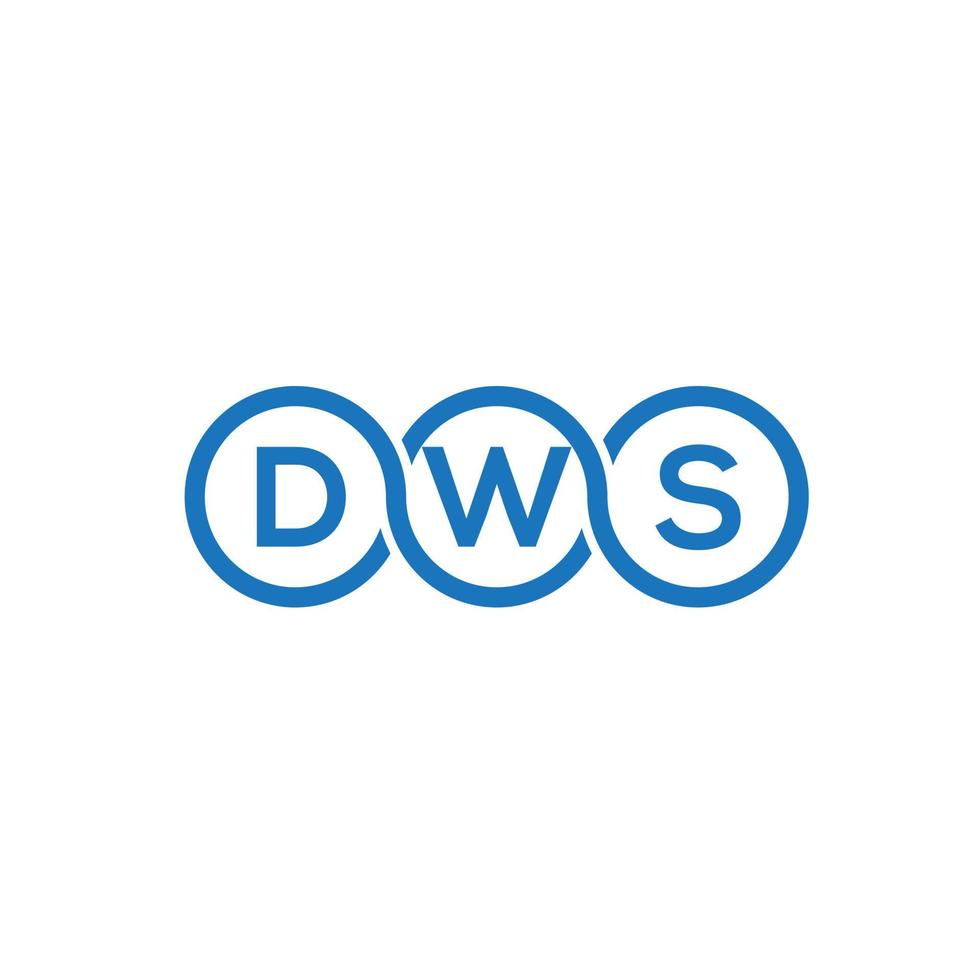 diseño de logotipo de letra dws sobre fondo negro.concepto de logotipo de letra inicial creativa dws.diseño de letra vectorial dws. vector