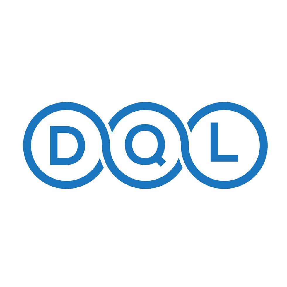 diseño de logotipo de letra dql sobre fondo negro.dql iniciales creativas concepto de logotipo de letra.diseño de letra vectorial dql. vector