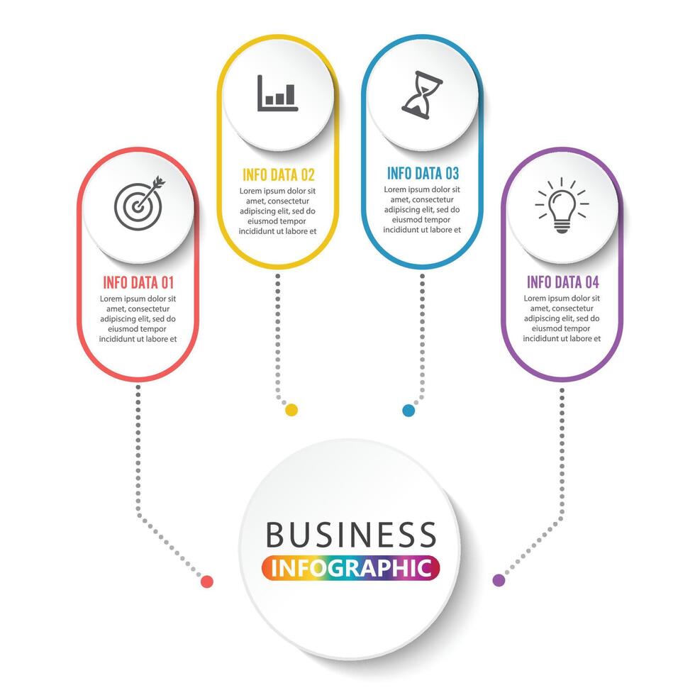 Timeline infographics design vector and marketing icons can be used for workflow layout, diagram, annual report, web design. Business concept with 4 options, steps or processes.