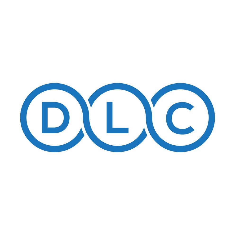 DLC letter logo design on black background.DLC creative initials letter