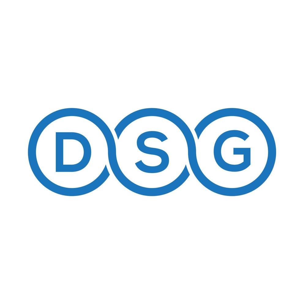 diseño de logotipo de letra dsg sobre fondo negro. concepto de logotipo de letra de iniciales creativas dsg. diseño de letra vectorial dsg. vector