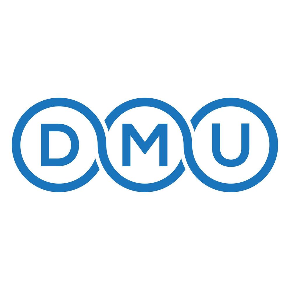 diseño de logotipo de letra dmu sobre fondo negro. concepto de logotipo de letra inicial creativa dmu. diseño de letra vectorial dmu. vector