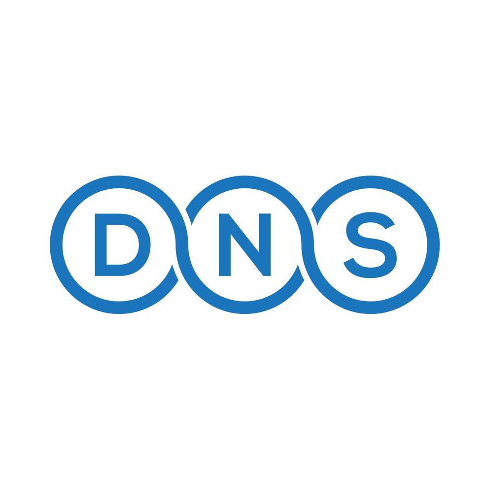 diseño de logotipo de letra dns sobre fondo blanco. concepto de logotipo de letra de iniciales creativas de dns. diseño de carta dns. vector