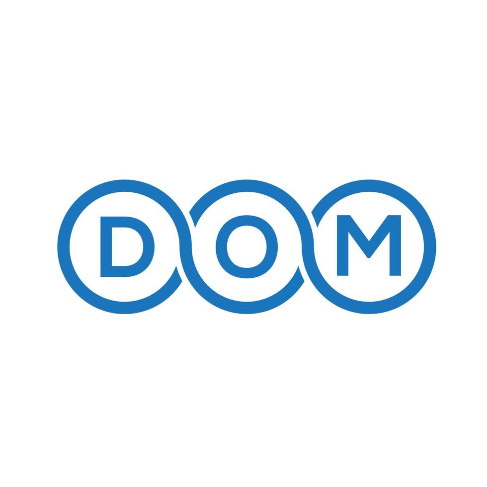 diseño de logotipo de letra dom sobre fondo negro.concepto de logotipo de letra inicial creativa dom.diseño de letra vectorial dom. vector