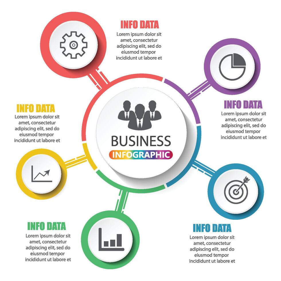 Abstract infographics options template. Vector illustration. Can be used for workflow layout, diagram
