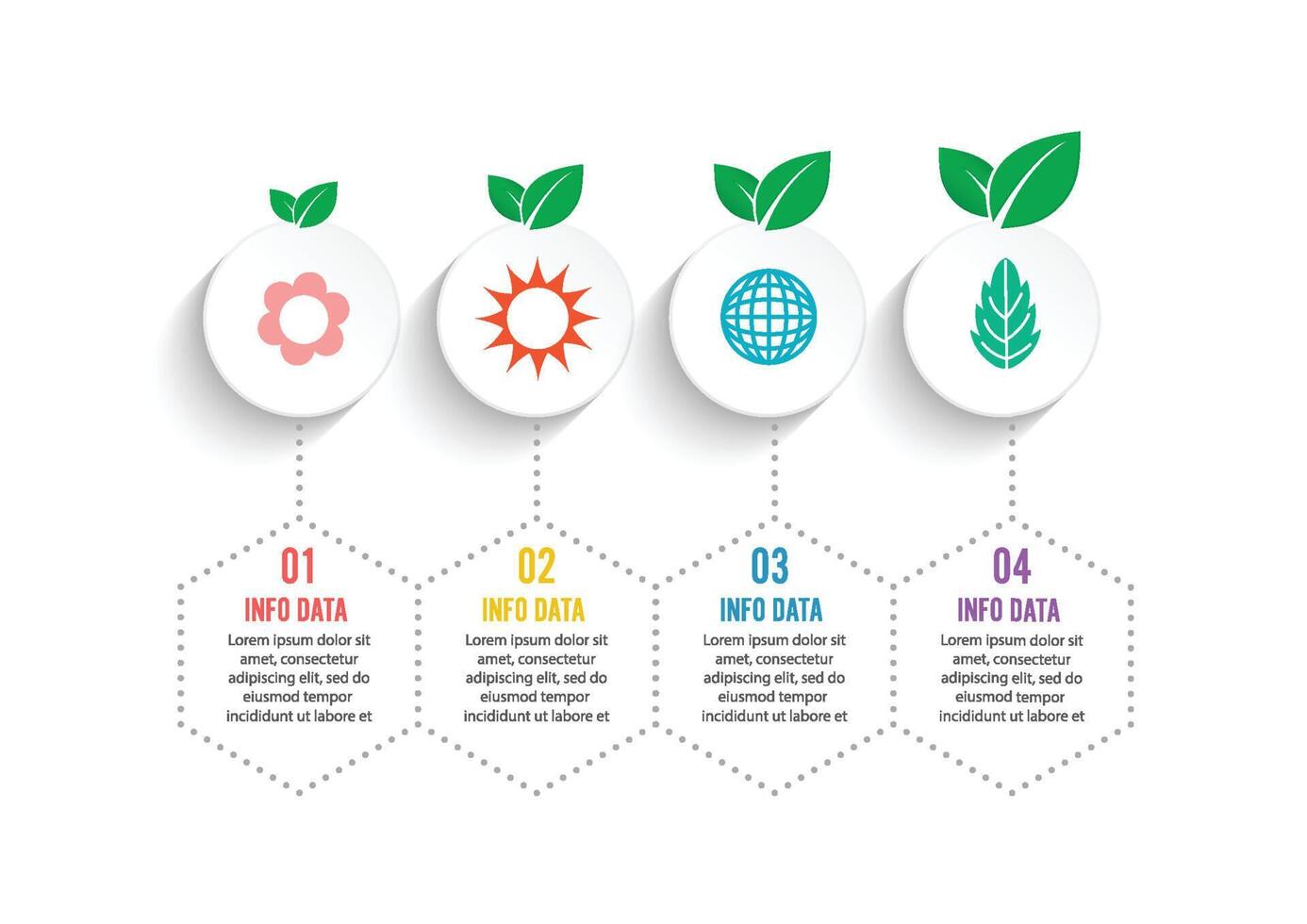 Modern vector info graphic for eco project