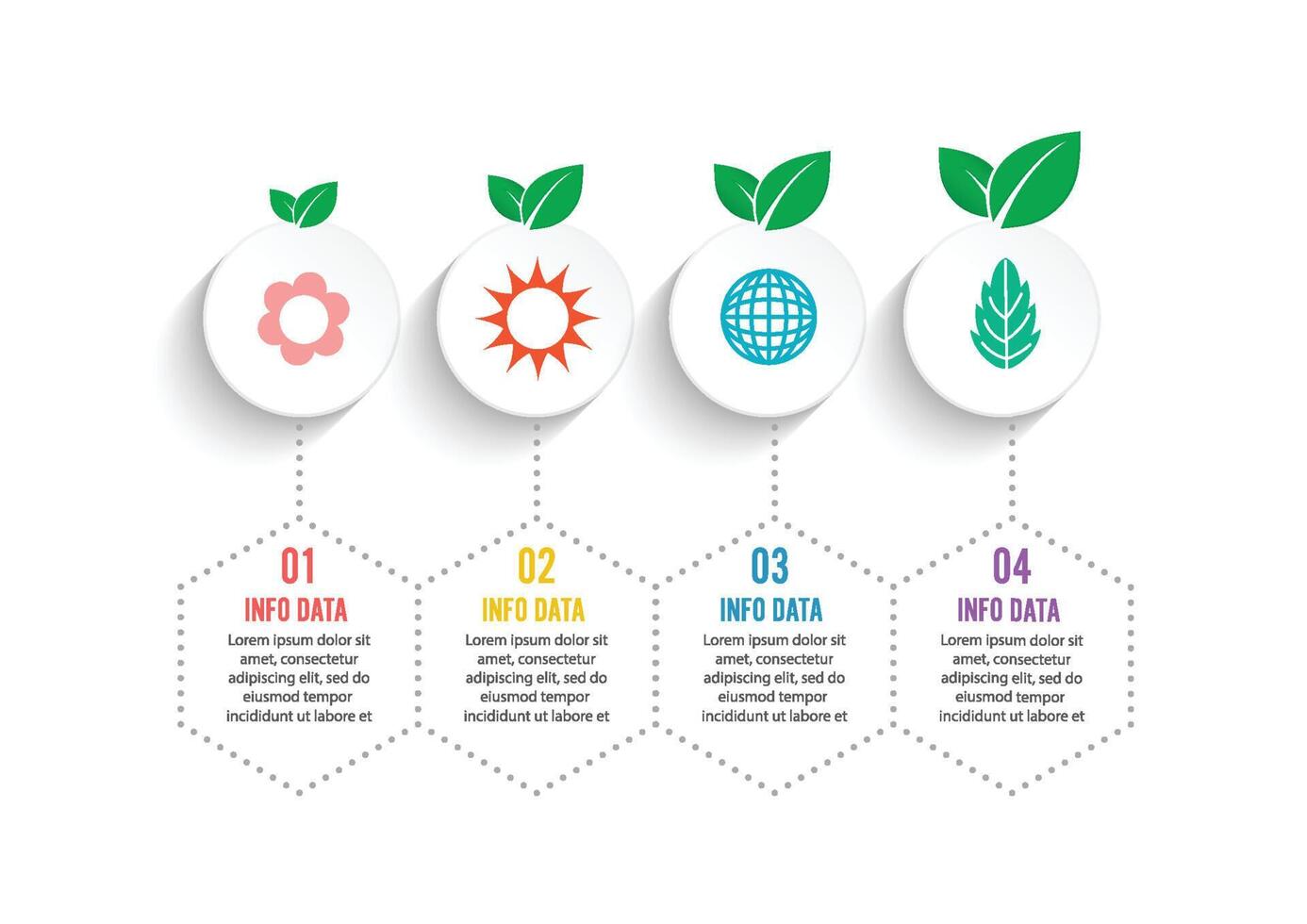 gráfico de información vectorial moderno para proyecto ecológico vector