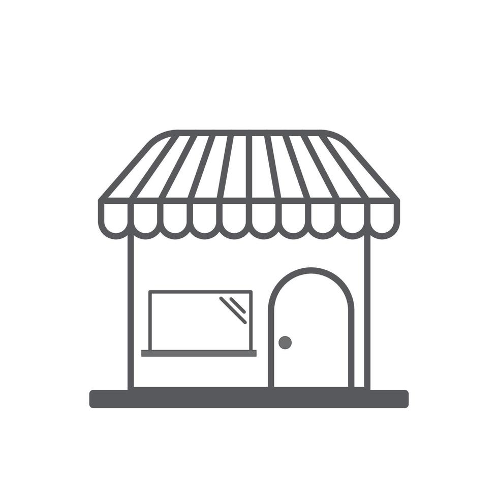 tienda, icono de línea de mercado, signo de vector de contorno, pictograma lineal aislado en blanco. ilustración del logotipo