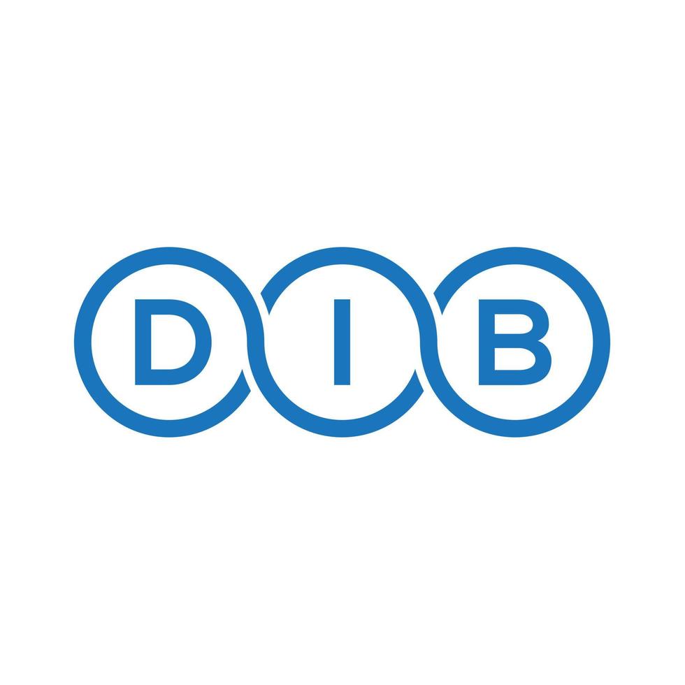 diseño de logotipo de letra dib sobre fondo negro.concepto de logotipo de letra inicial creativa dib.diseño de letra vectorial dib. vector