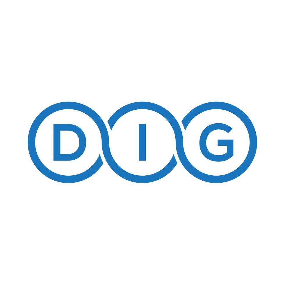 DIG letter logo design on black background.DIG creative initials letter logo concept.DIG vector letter design.