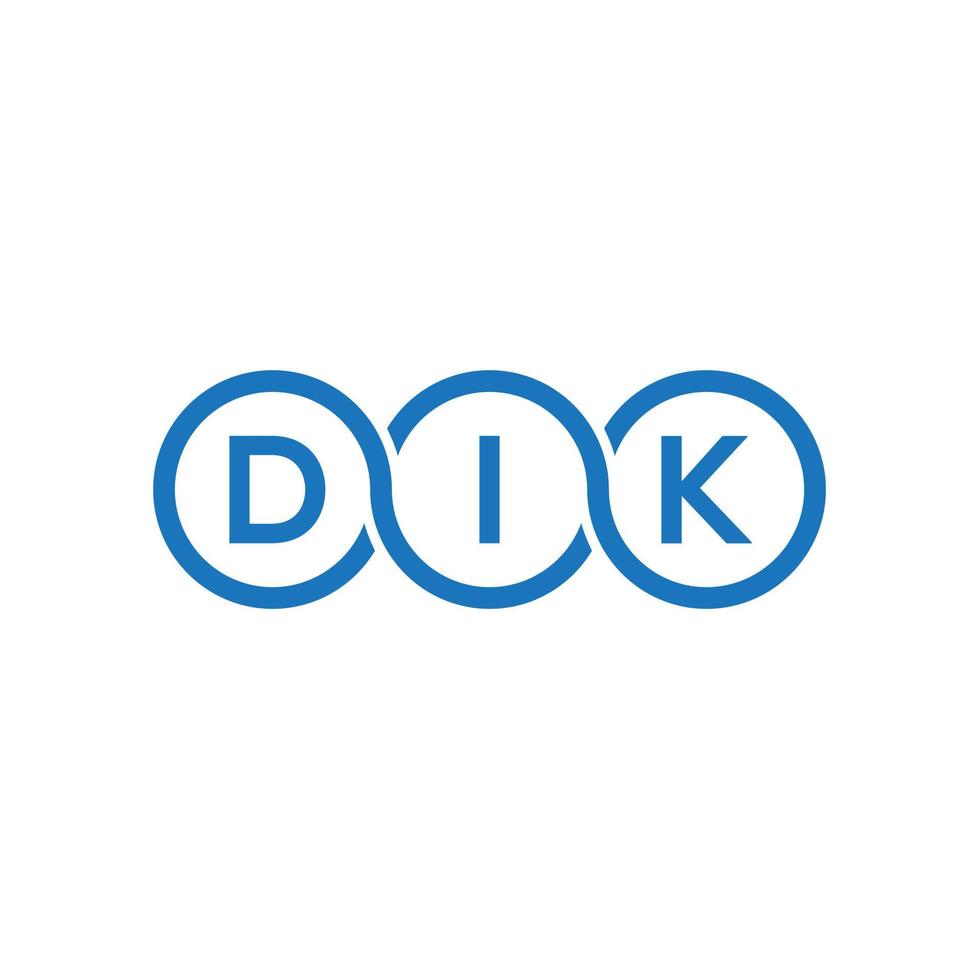 diseño de logotipo de letra dik sobre fondo negro.concepto de logotipo de letra inicial creativa dik.diseño de letra vectorial dik. vector