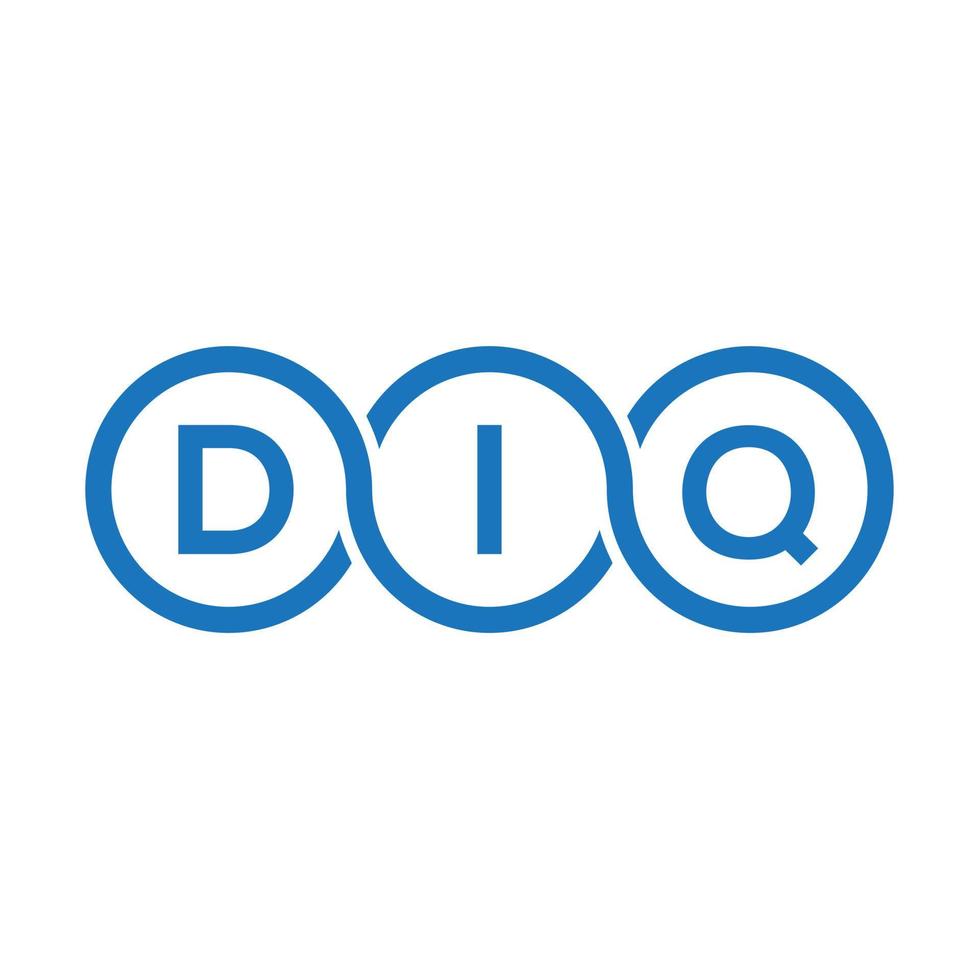 DIQ letter logo design on black background.DIQ creative initials letter ...