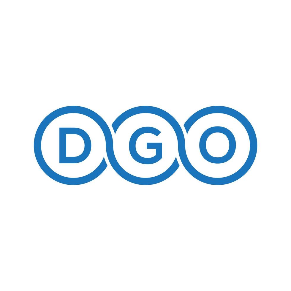 diseño de logotipo de letra dgo sobre fondo negro. concepto de logotipo de letra inicial creativa dgo. diseño de carta vectorial dgo. vector