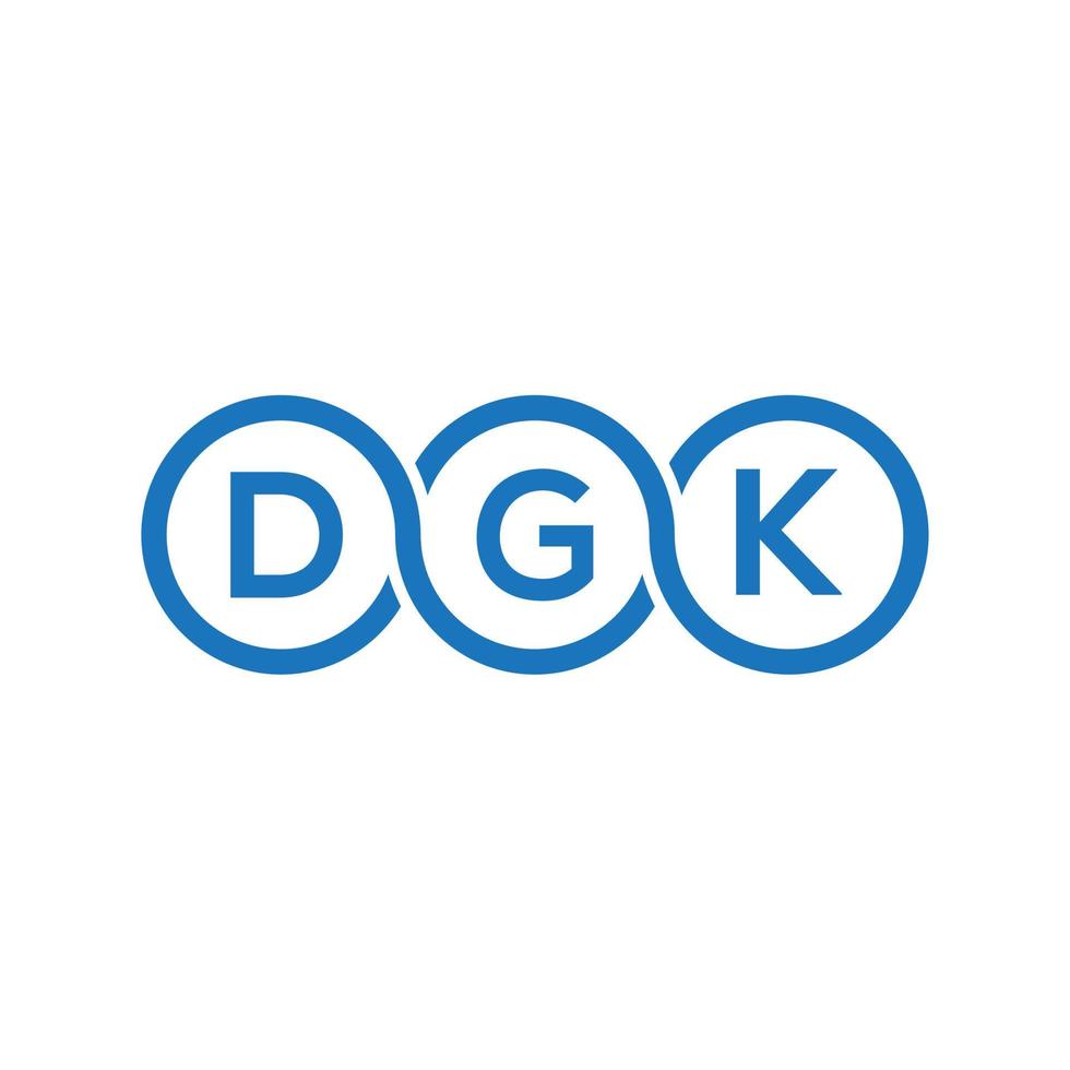 diseño de logotipo de letra dgk sobre fondo negro.concepto de logotipo de letra inicial creativa dgk.diseño de letra vectorial dgk. vector